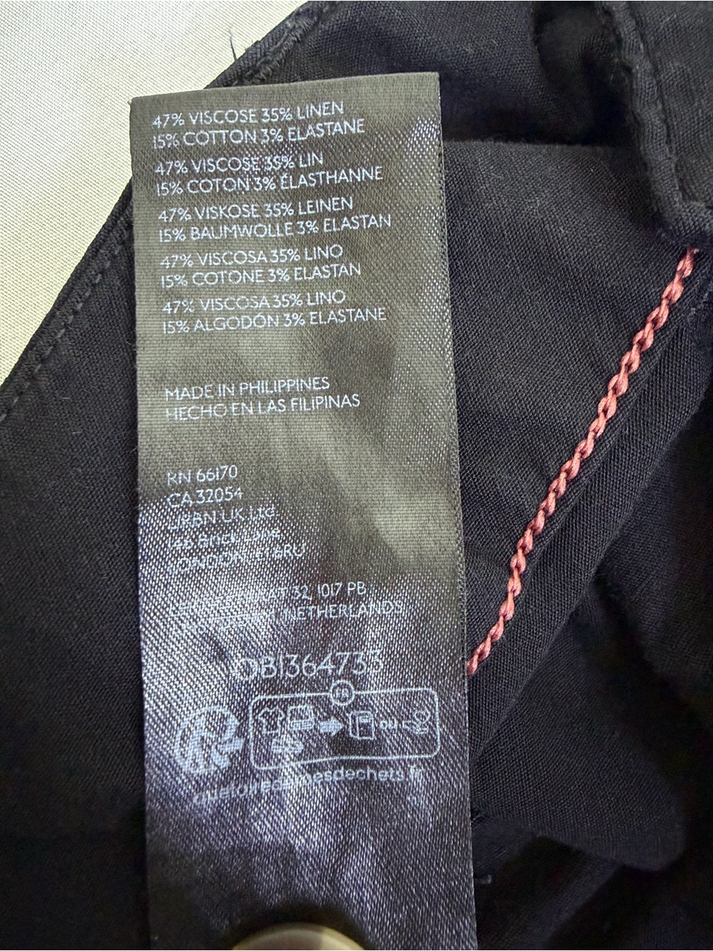 Maeve Anthropologie The Colette Wide Leg Pants Women’s 26 Black Linen Blend - Picture 6 of 10